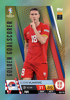 Dusan Vlahovic Serbia Topps Match Attax EURO 2024 Golden Goalscorer #GG10